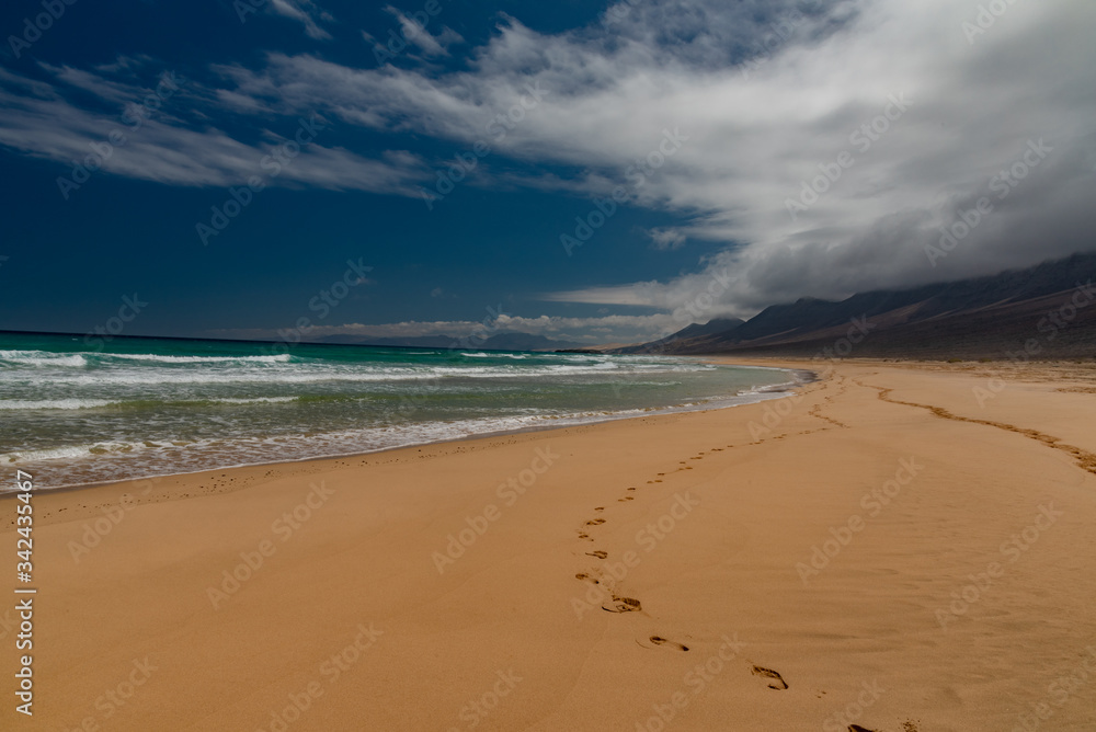 Cofete beach Canary Island of Fuerteventura