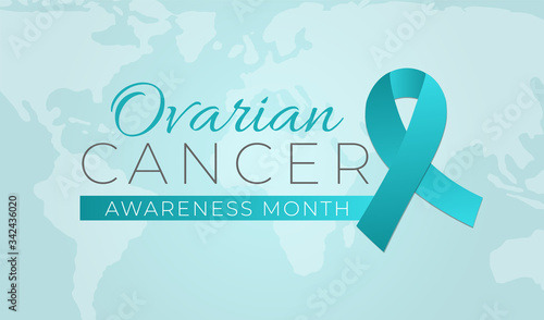 Ovarian Cancer Awareness Month Background Illustration