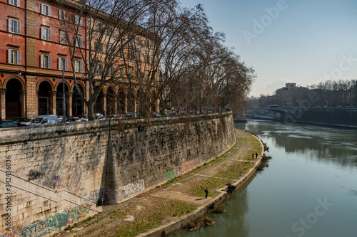  View to river Tiber in Roma.