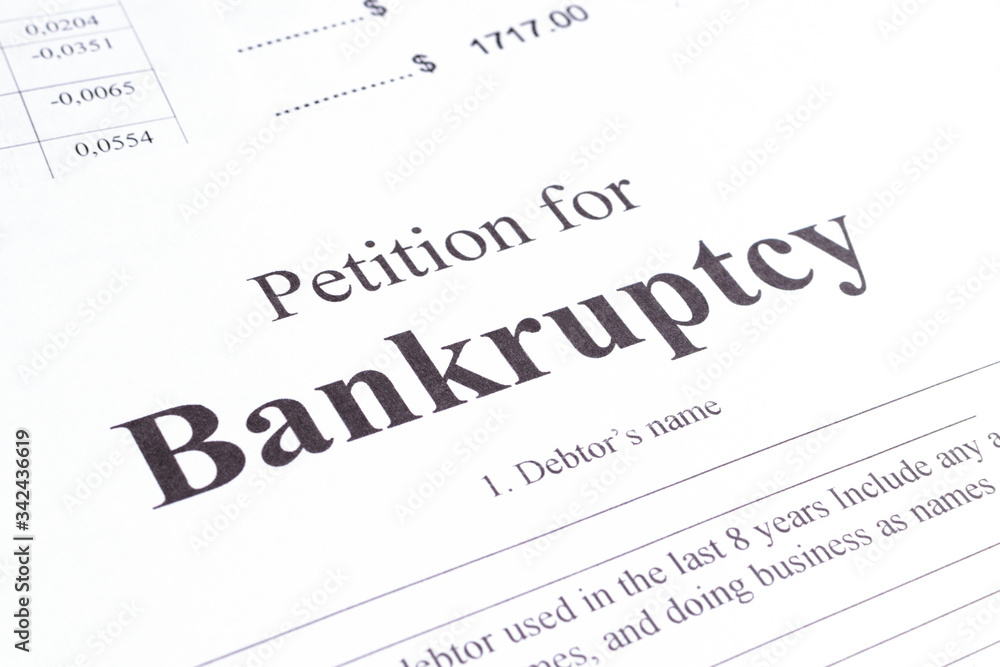 Close-up bancruptcy petition. Business failure concept. Close-up bancruptcy petition. Business failure concept.