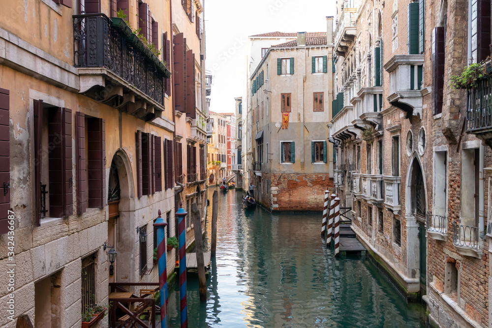 A typical canal in Venice, Italy