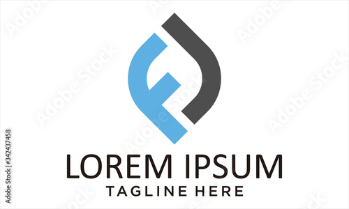 COMBINATION LOGO FROM LETTER FJ OR JF LOGO DESIGN CONCEPT