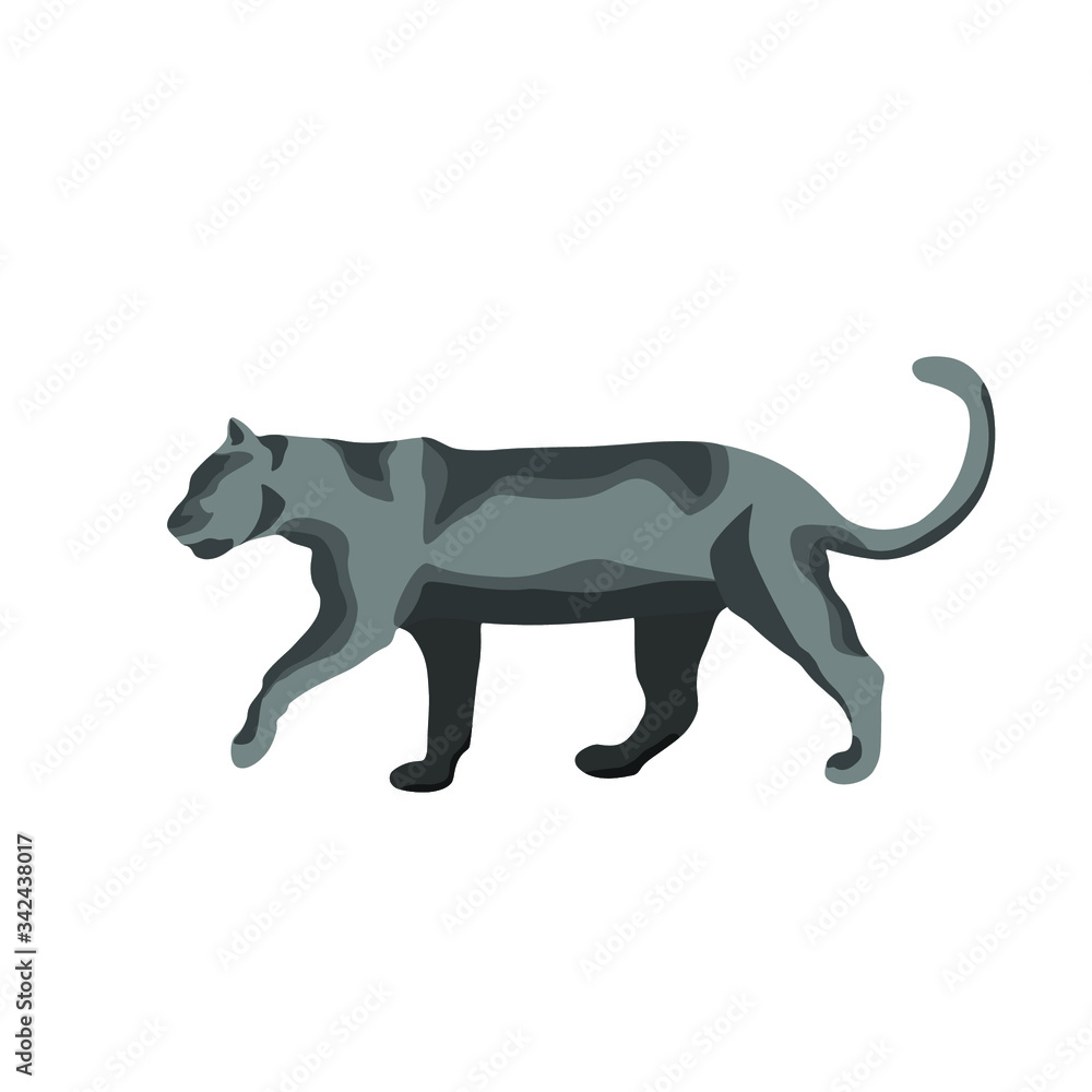 Naklejka premium puma vector wild animal illustration logo