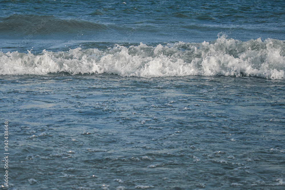 Sea waves with white foam Sea waves with white foam