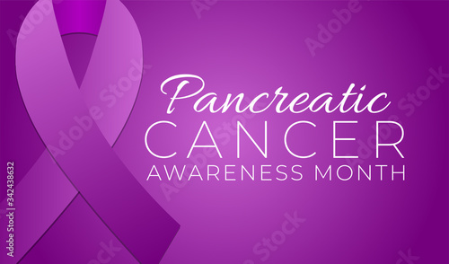 Purple Pancreatic Cancer Awareness Month Background Illustration