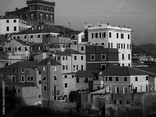 Wallpaper Mural Genova, Italy - 04/20/2020: Editing some old photos of the city of Genova from home with basic struments. Torontodigital.ca