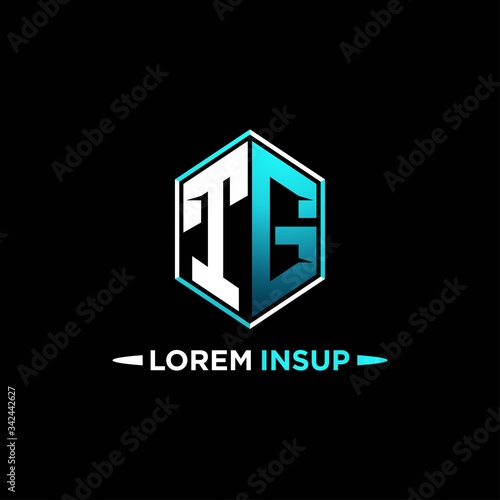 TG initial hexagon logo monogram designs modern templates .