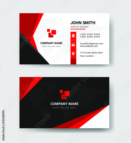 Modern and Professional Business Card Template Designs. With a combination of elegant shapes - Vector