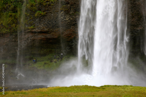 Seljalandsfoss   Iceland - August 15  2017  Seljalandsfoss one of the most famous Icelandic waterfall  Iceland  Europe