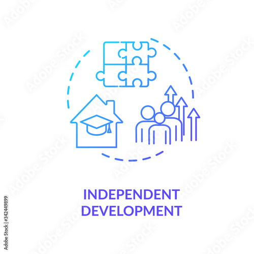 Independent development concept icon
