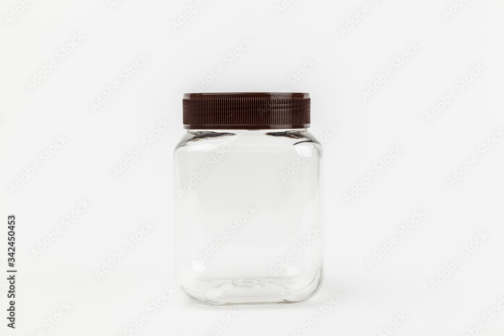 empty transparent plastic jar empty transparent plastic jar