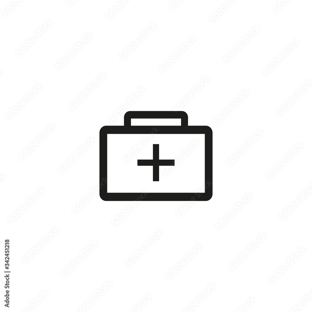 medical case icon. first aid kit symbol. simple style isolated vector medical design element medical case icon. first aid kit symbol. simple style isolated vector medical design element