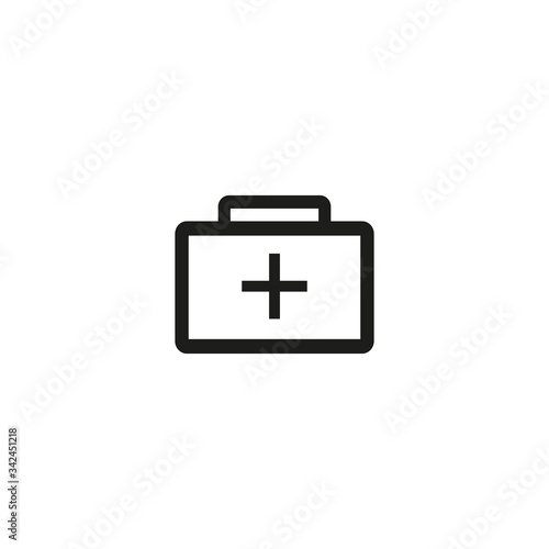 medical case icon. first aid kit symbol. simple style isolated vector medical design element