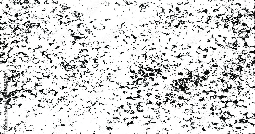Obraz premium Rough black and white texture vector. Distressed overlay texture. Grunge background. Abstract textured effect. Vector Illustration. Black isolated on white background. EPS10.
