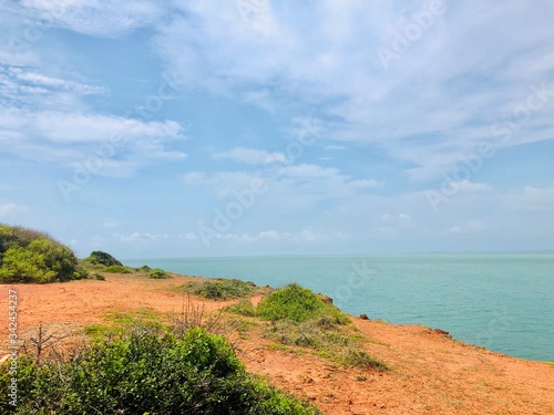 Stunning sea view with dark blue water
