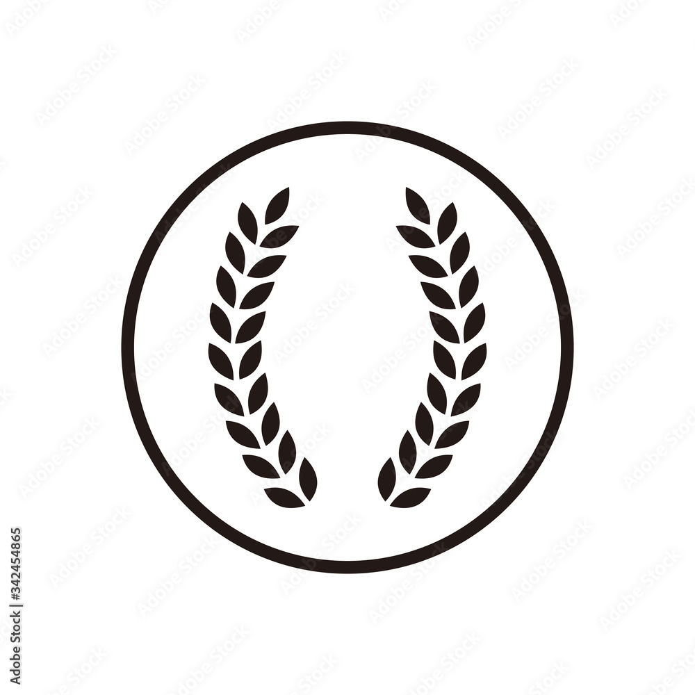 Obraz premium Laurel wreath icon illustration symbol