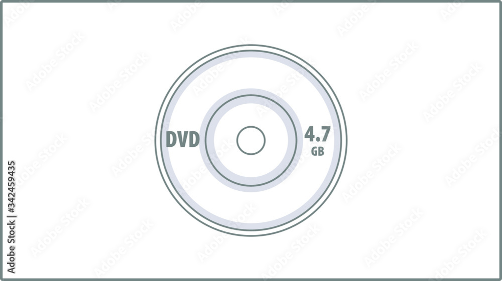 Vector Liner Compact Disc icon. DVD Disc Illustration. Drawing. Vector Liner Compact Disc icon. DVD Disc Illustration. Drawing.