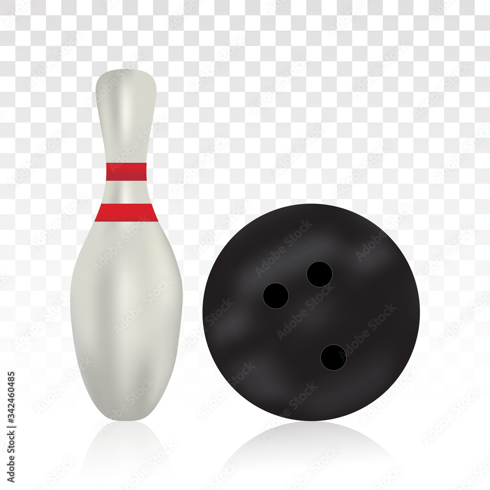 Bowling ball and Bowling pin icon for apps and websites on a