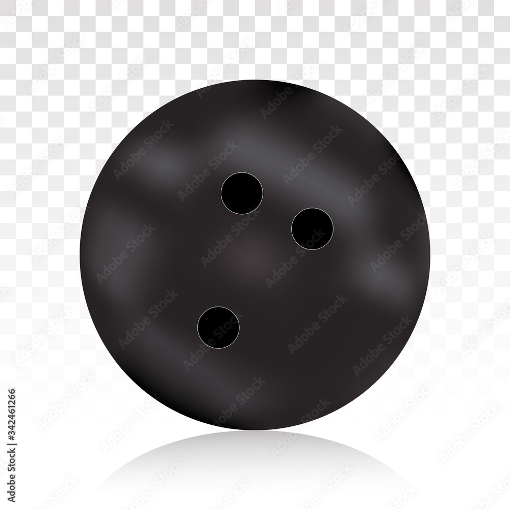 Bowling ball vector flat icons for apps and websites on a transparent