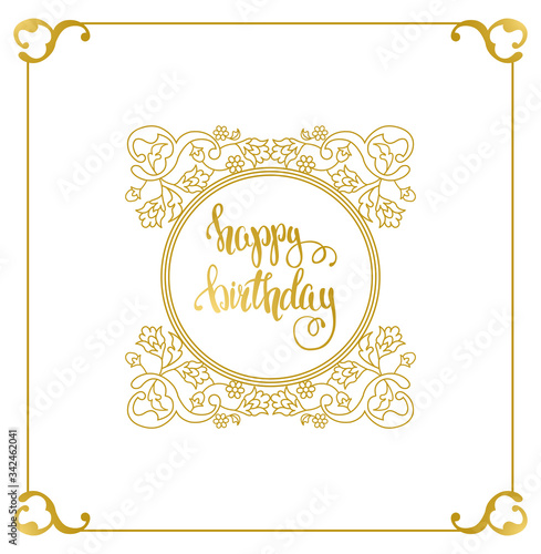 Vector decorative frame. Elegant element for design template  place for text. Floral border. Lace decor for birthday and greeting card  wedding invitation.