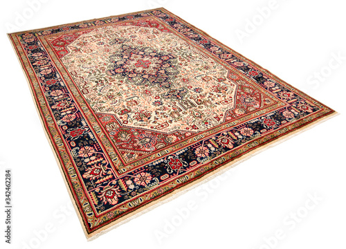 Old and modern Persian Colourful Arabesque and handmade carpet, rug gelim, and Gabbeh with the pattern.