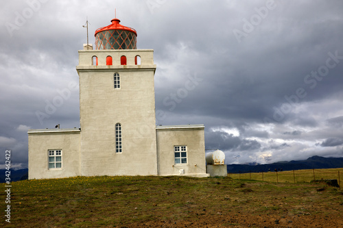 Vik   Iceland - August 15  2017  Dyrholaey promontory lighthouse  Vik  Iceland  Europe