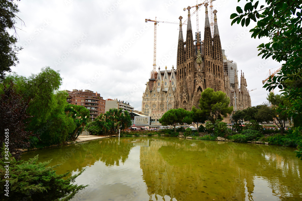 panorama of the city of Barcelona in Spain