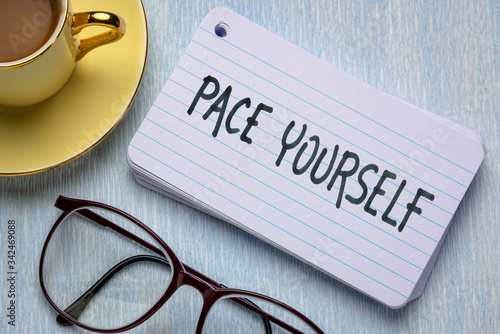 pace yourself reminder note