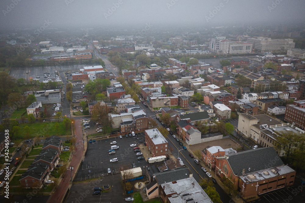 Fototapeta premium Aerial Drone of Trenton New Jersey 