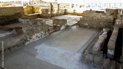 Fototapeta Naklejka Na Ścianę i Meble -  Ruins of building, Caesarea, Israel