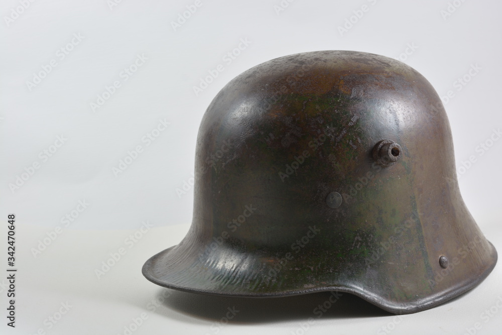 Fototapeta premium WW1 German M17 camouflage helmet