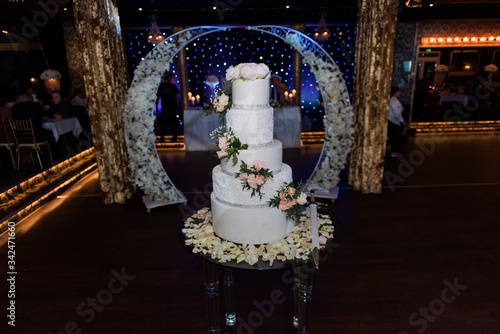 Canvas Print wedding cake  and glass in stockholm