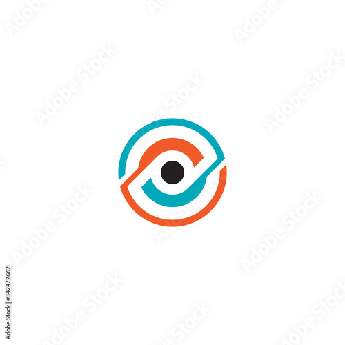 abstract eye view, vector symbol design