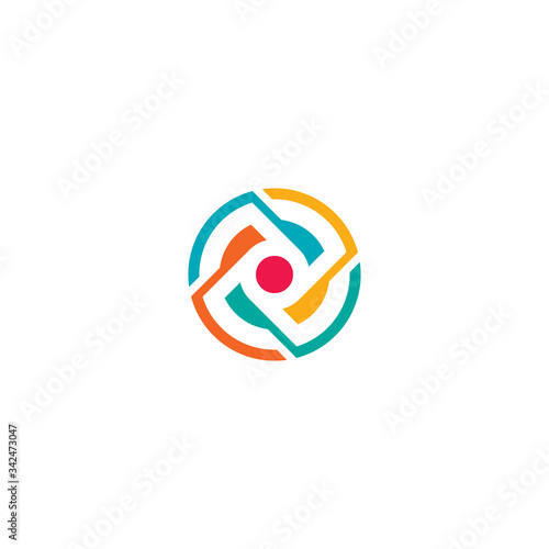 Free Download Round, propeller looking vector logo design - GFXLoad