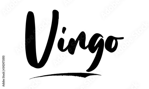 Virgo Phrase Saying Quote Text or Lettering. Vector Script and Cursive Handwritten Typography For Designs Brochures Banner Flyers and T-Shirts.
