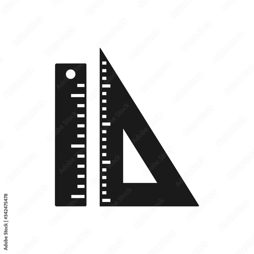 ruler vector icon, ruler in trendy flat style, measure icon