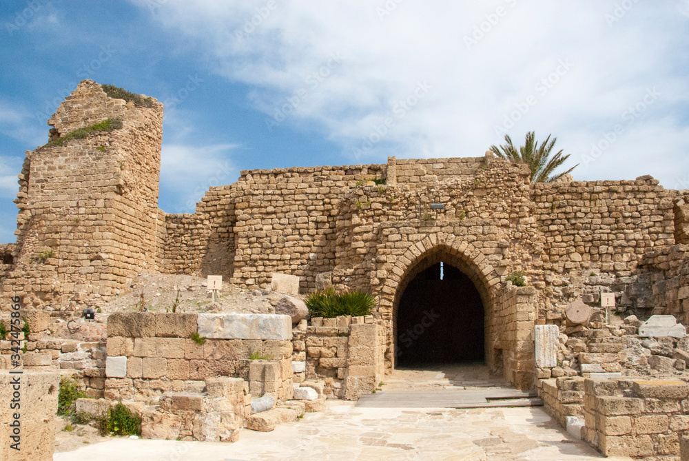 Ruins of building, Caesarea, Israel