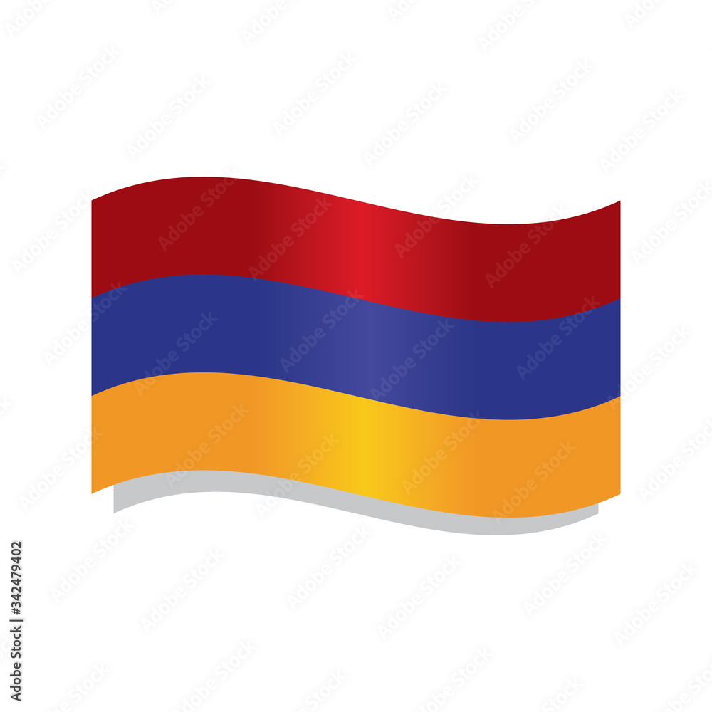Fototapeta premium Waving flag of Armenia