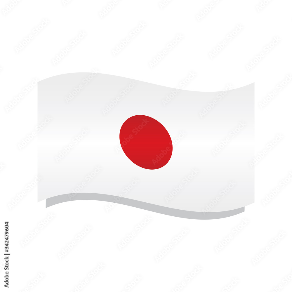 Waving flag of Japan Waving flag of Japan