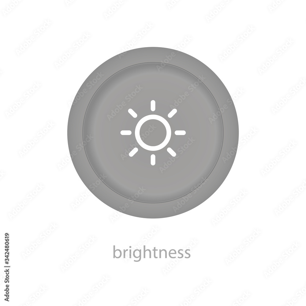 Brightness Icon, Intensity Setting Vector Art Illustration Brightness Icon, Intensity Setting Vector Art Illustration