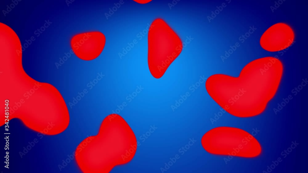 Lava Lamp Animation Bright Red Color on a Blue Background Lava Lamp Animation Bright Red Color on a Blue Background