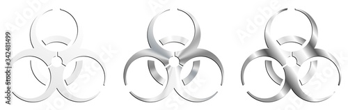 International biological hazard graphic symbol used during contamination with infectious diseases.