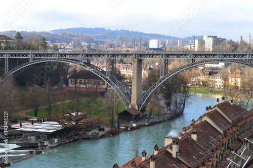 Switzerland. bridge over the river © Vadim