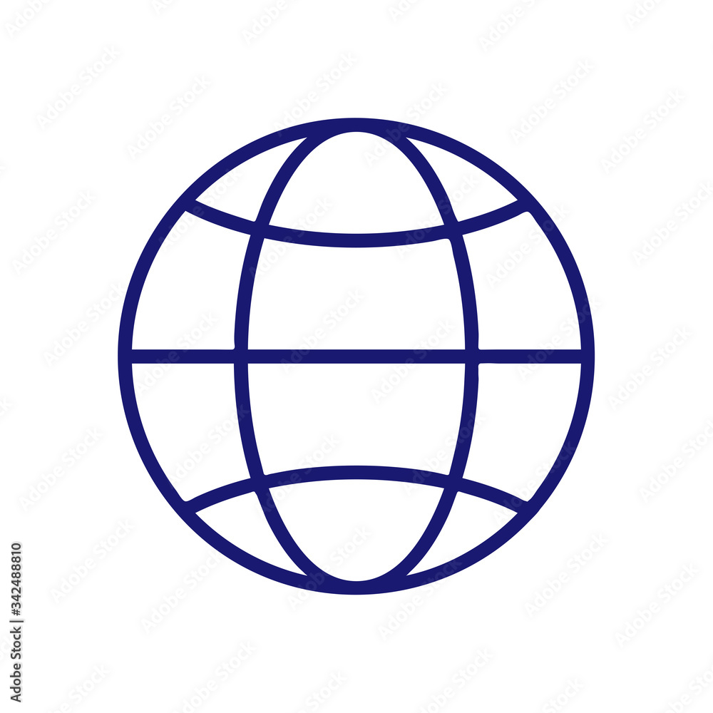Globe icon. Earth planet. World sign. Vector Illustration. Globe icon. Earth planet. World sign. Vector Illustration.