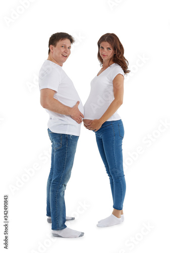 Pregnant woman with husband