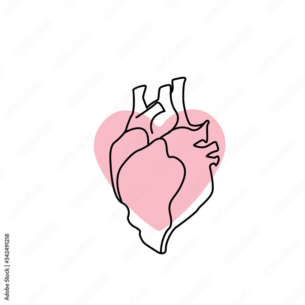 heart art. icon. postcard heart art. icon. postcard