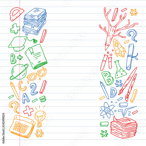 Online learning. Education, learning, open book, knowledge. Modern education template design.