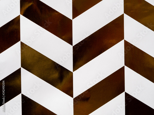 brown and white shiny herringbone chevron pattern