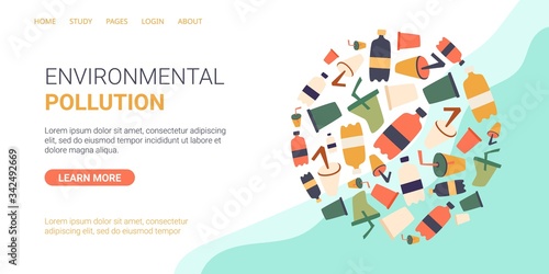 Poster is written environmental pollution, flat.