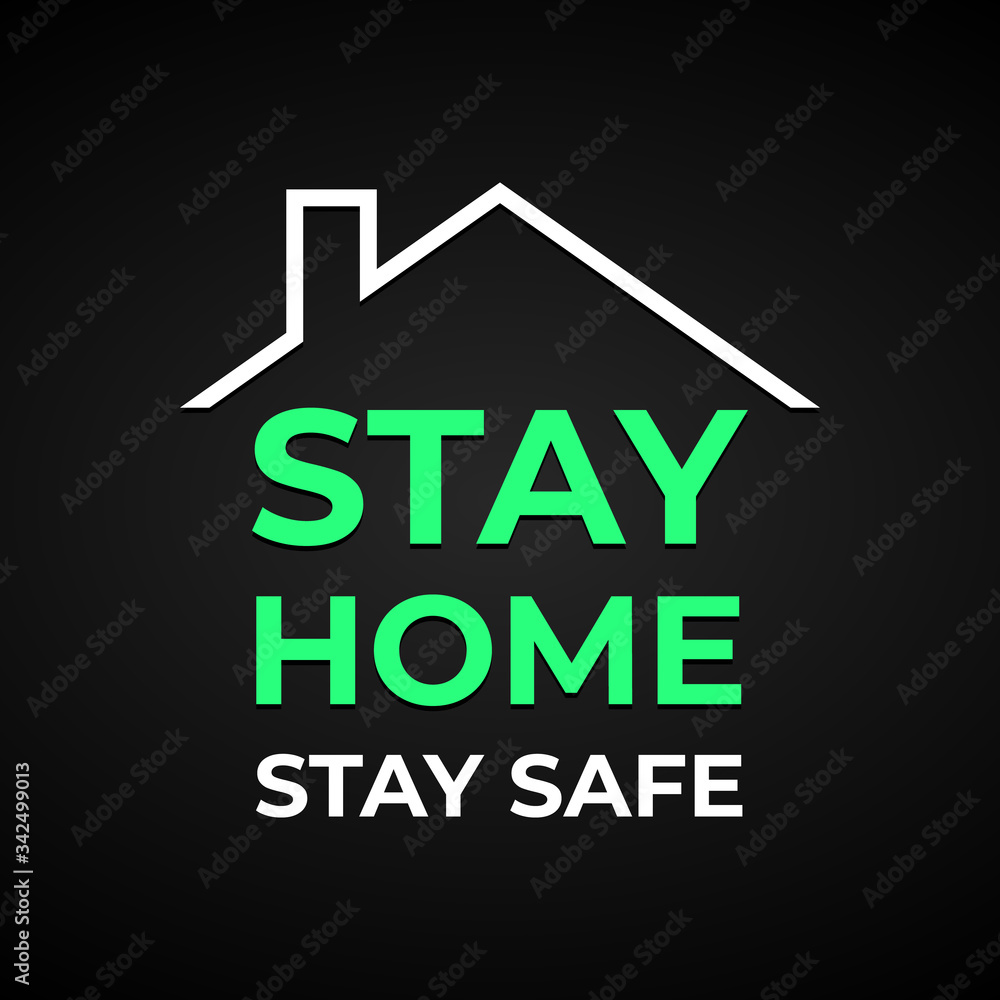 Coronavirus outbreak stay home, stay safe - dark vector banner with text for self quarantine times covid-19. Motivational poster 2019-ncov. Stay at home to stop spreading pandemic covid-19. Coronavirus outbreak stay home, stay safe - dark vector banner with text for self quarantine times covid-19. Motivational poster 2019-ncov. Stay at home to stop spreading pandemic covid-19.